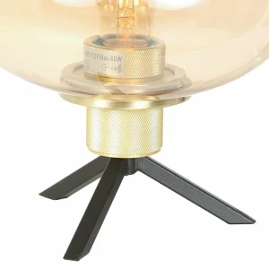 Discount Steinhauer Lampe à poser Reflexion, Ø 22 cm, couleur laiton, verre