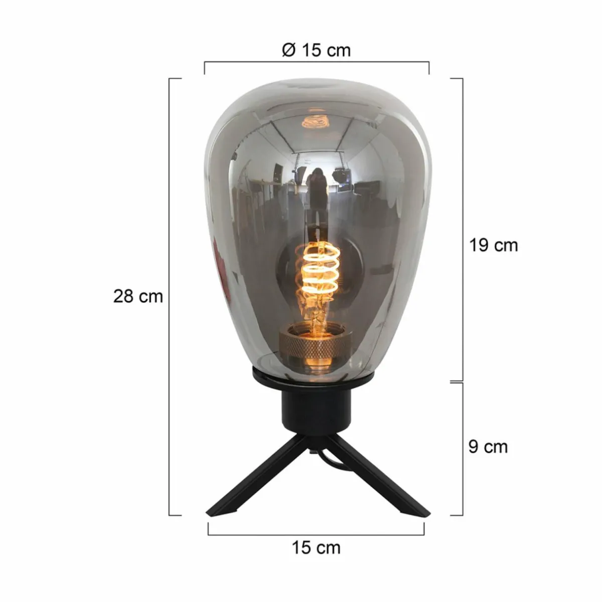 lampe__poser_reflexion___cm_hauteur__cm_noir_1.webp Clearance Steinhauer Lampe à poser Reflexion, Ø 15 cm, hauteur 28 cm, noir