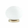 Sale Eco-Light Lampe à poser Ripple, doré/opale, Ø 32 cm