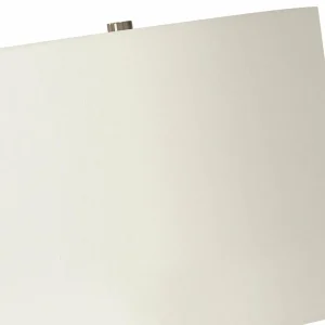 Hot Elstead Lampe à poser Ripple, tissu et porcelaine, blanche