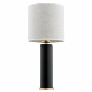 Best Sale Argon Lampe à poser Romina abat-jour en lin, pied noir