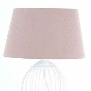 Cheap Euluna Lampe à poser Rosabelle avec pied forme cage, rose