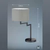 Store FISCHER & HONSEL Lampe à poser Rota abat-jour en lin gris