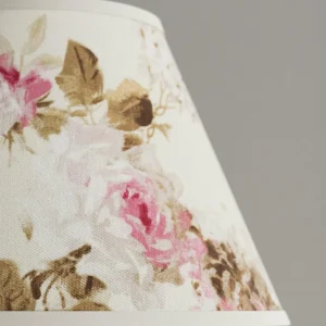 Fashion Lamkur Lampe à poser Sara avec abat-jour motif floral