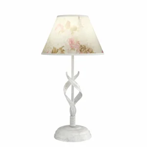 Fashion Lamkur Lampe à poser Sara avec abat-jour motif floral
