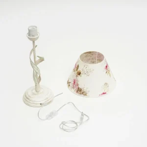 Fashion Lamkur Lampe à poser Sara avec abat-jour motif floral