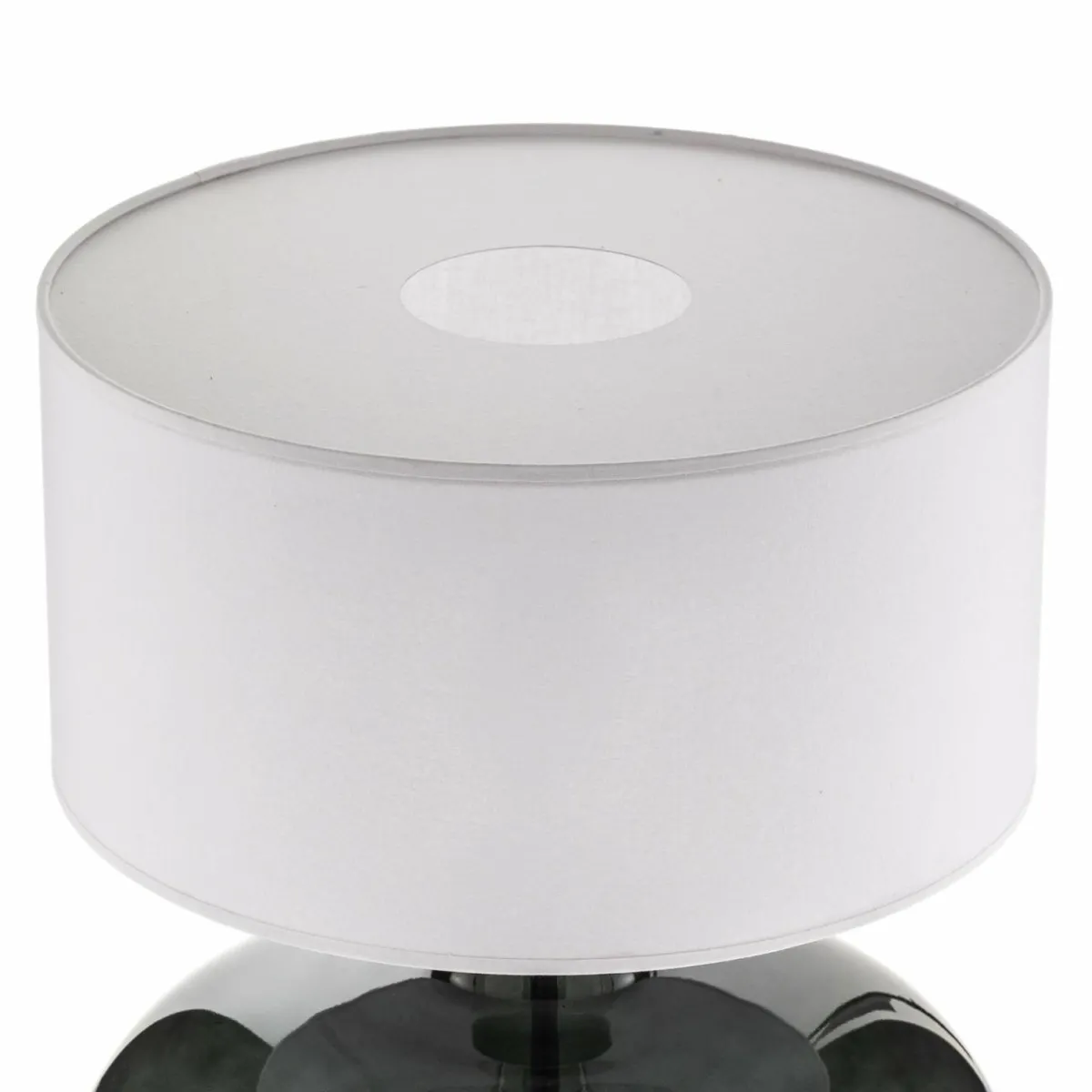 lampe__poser_skien_abatjour_blanc_pied_gris_fum_3.webp Sale Argon Lampe à poser Skien abat-jour blanc pied gris fumé