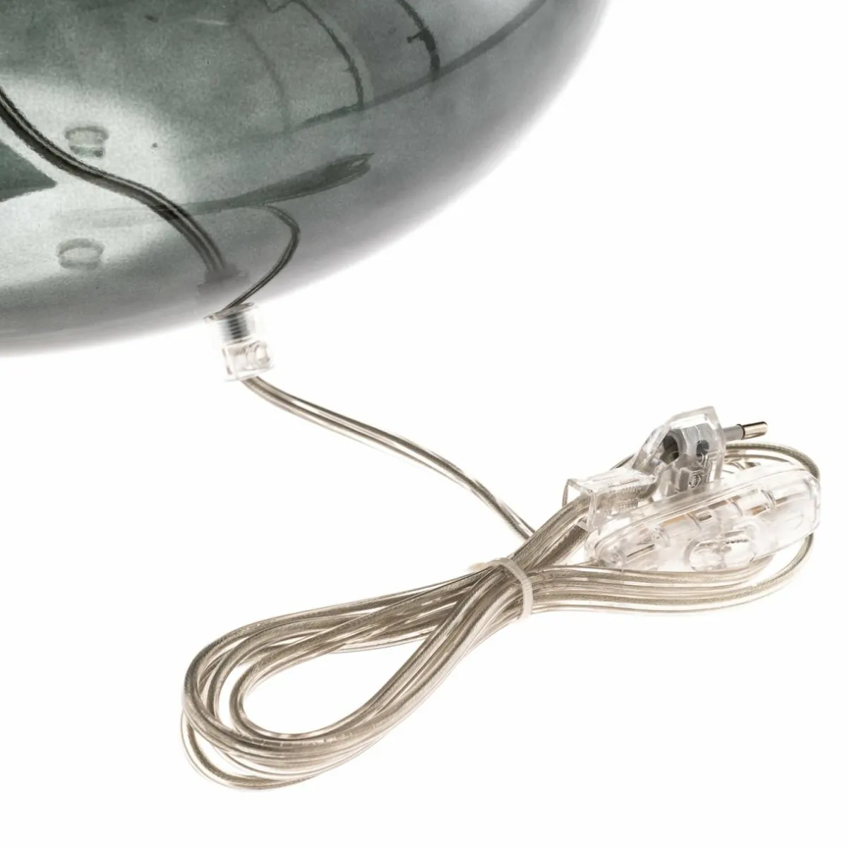 lampe__poser_skien_abatjour_blanc_pied_gris_fum_6.webp Sale Argon Lampe à poser Skien abat-jour blanc pied gris fumé