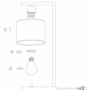 Discount Steinhauer Lampe à poser Stang 3716ZW, tressée Natur