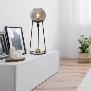 Shop Näve Lampe à poser Stelo avec abat-jour sphère de verre