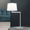 Cheap ORION Lampe à poser textile Carlton, nickel mat