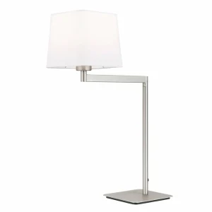 Cheap ORION Lampe à poser textile Carlton, nickel mat