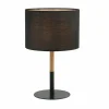 Cheap Zambelis Lampe à poser tissu 20214 métal/bois clair noire