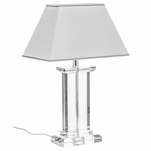 Outlet ORION Lampe à poser Veronique, pied large, blanc/chromé