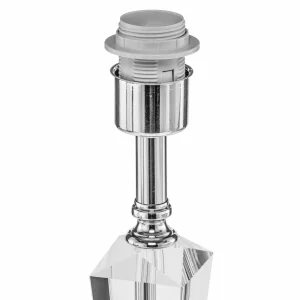 Clearance ORION Lampe à poser Veronique, pied étroit, blanc/chromé