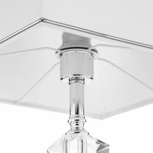 Clearance ORION Lampe à poser Veronique, pied étroit, blanc/chromé