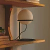 Fashion Nordlux Lampe à poser Wilson, métal noir, abat-jour sphérique en verre
