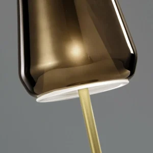 Sale miloox by Sforzin Lampe à poser X-Ray, bronze/or, hauteur 39 cm verre