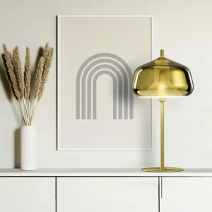 Flash Sale miloox by Sforzin Lampe à poser X-Ray, doré, hauteur 34 cm, verre