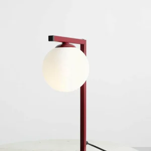 Cheap ALDEX Lampe à poser Zac, opale/bordeaux, à 1 lampe
