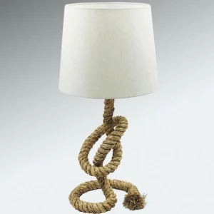 Shop Sea-Club Lampe corde Lieke avec abat-jour blanc