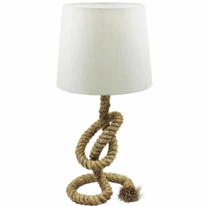 Shop Sea-Club Lampe corde Lieke avec abat-jour blanc