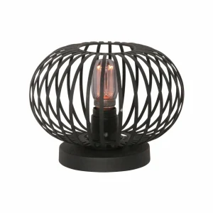Store Freelight Lampe de table Aglio, Ø 25 cm, noir, métal