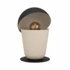 New EGLO Lampe de table Batabano avec capot, sable/noir
