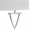 Cheap Searchlight Lampe de table Club, chrome/blanc, hauteur 35,5 cm, textile, E14