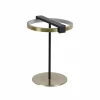 Hot Searchlight Lampe de table LED Aerial, laiton/noir, acier, silicone