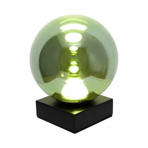 Discount Eco-Light Lampe de table LED Altaïr, vert, hauteur 18 cm, verre, 3.000 K