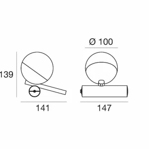 Cheap Linea Light Lampe de table LED Rossini, blanc, aluminium, PMMA, variateur d'intensité