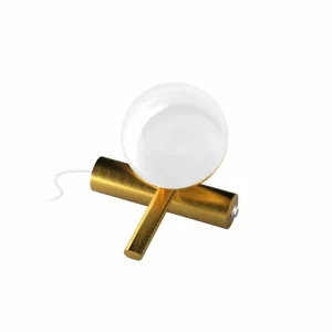 Cheap Linea Light Lampe de table LED Rossini, or, aluminium, PMMA, variateur d'intensité