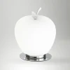 Best Sale Fabas Luce Lampe de table LED Wendy, blanc/chrome, forme de pomme, verre, intensité