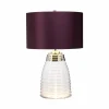 Hot Quintiesse Lampe de table Milne verre/tissu aubergine