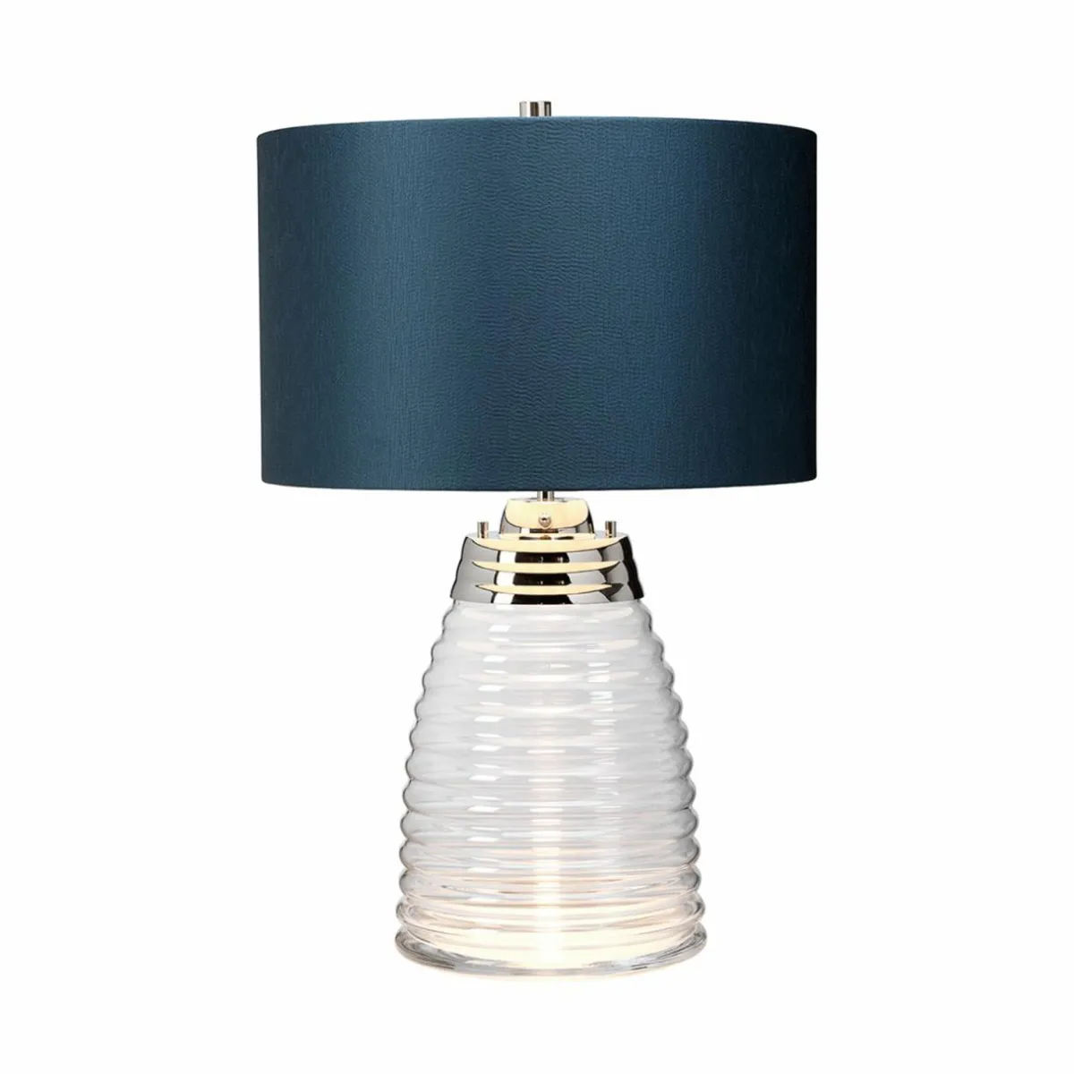 lampe_de_table_milne_verretissu_bleue_0.webp Outlet Quintiesse Lampe de table Milne verre/tissu bleue