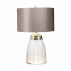 New Quintiesse Lampe de table Milne verre/tissu grise