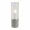 Sale Markslöjd Lampe de table Molo, pied en béton verre givré hauteur 40cm