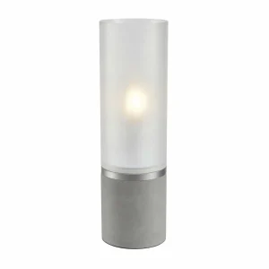 Sale Markslöjd Lampe de table Molo, pied en béton verre givré hauteur 40cm