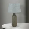 Shop ORION Lampe de table Orchid, brun/gris, hauteur 53,5 cm, céramique/lin