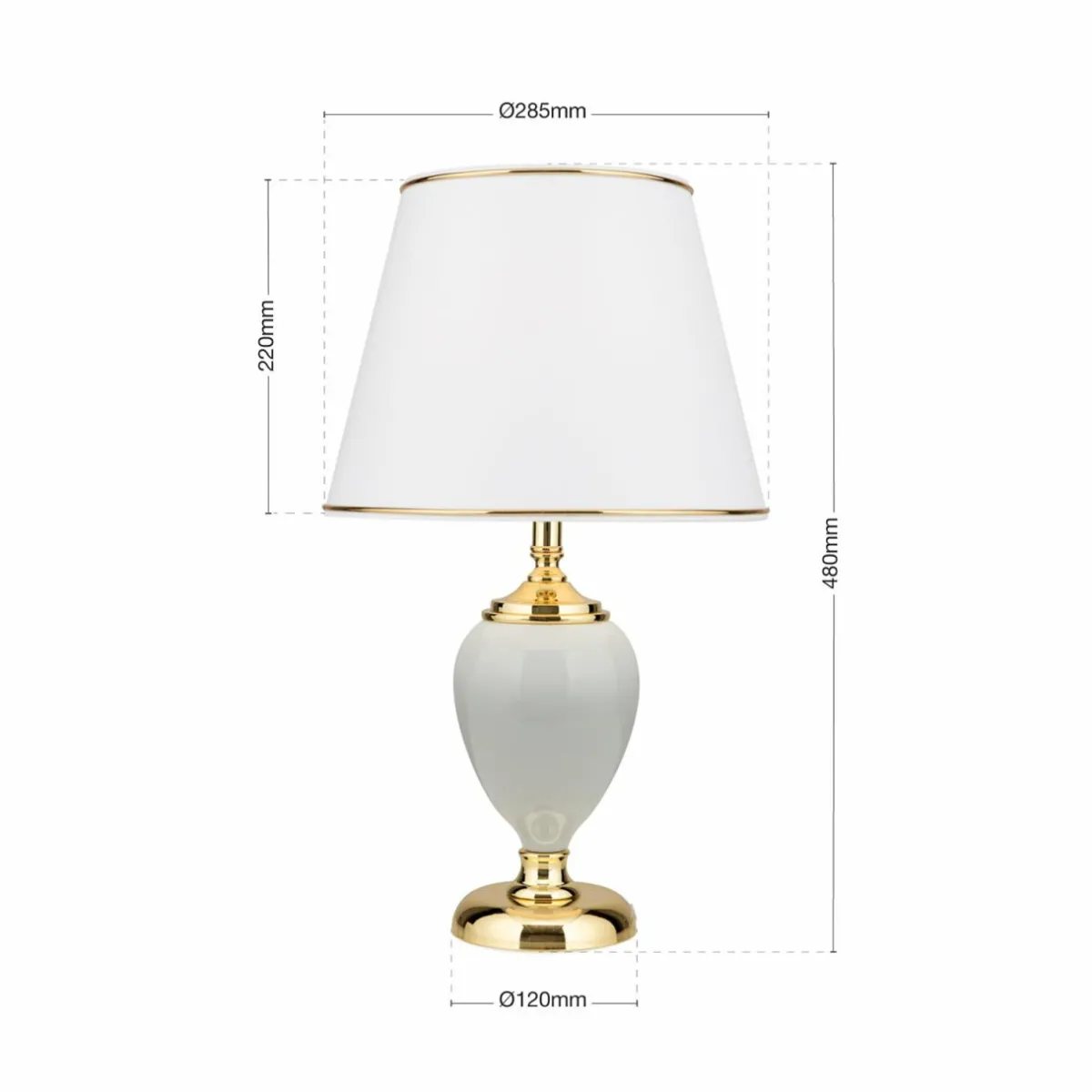 lampe_de_table_ovum_blancdor_hauteur__cm_cramiquechintz_2.webp Best Sale ORION Lampe de table Ovum, blanc/doré, hauteur 48 cm, céramique/chintz