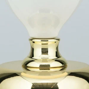 Best Sale ORION Lampe de table Ovum, blanc/doré, hauteur 48 cm, céramique/chintz
