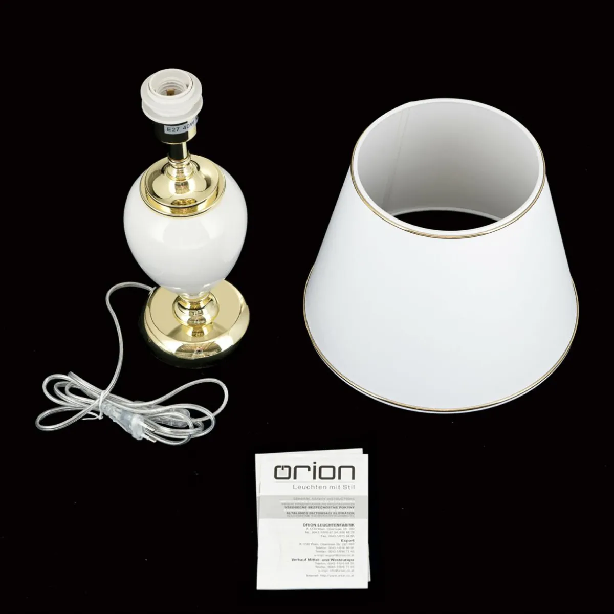lampe_de_table_ovum_blancdor_hauteur__cm_cramiquechintz_5.webp Best Sale ORION Lampe de table Ovum, blanc/doré, hauteur 48 cm, céramique/chintz