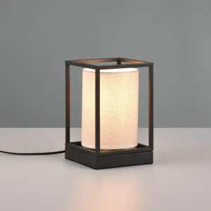 Sale Trio Lighting Lampe de table Ross abat-jour tissu et cadre métal