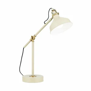 Hot ORION Lampe de table Schiller, kaki, métal, hauteur 59 cm, réglable