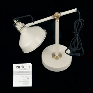 Hot ORION Lampe de table Schiller, kaki, métal, hauteur 59 cm, réglable