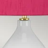 New Elstead Lampe de table tissu Isla laiton ancien/cranberry