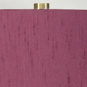 New Elstead Lampe de table tissu Isla laiton ancien/pourpre