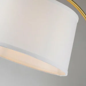 Hot QUOIZEL Lampe de table tissu Jenkins laiton brossé/crème