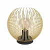 Online EGLO Lampe de table Venezuela, abat-jour en baguettes dorées
